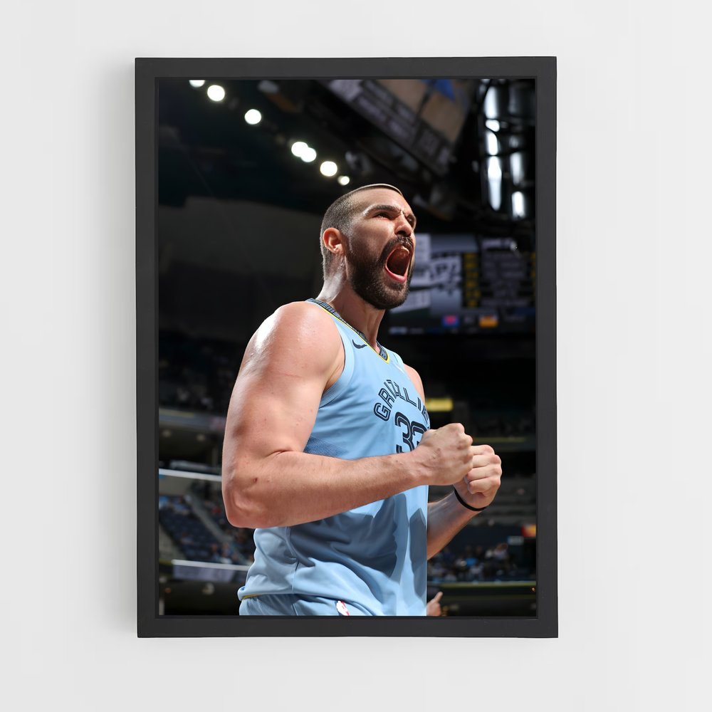 Poster Marc de gasol – affiche Basketball (vue 2)